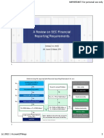 A Review On SEC Financial Reporting Requirements