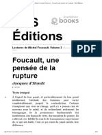 Foucault, une pensée de la rupture