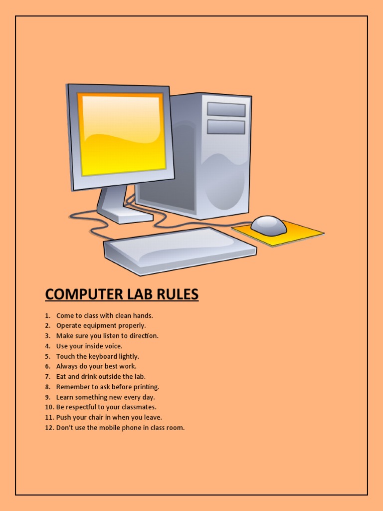 Computer Lab Rules PDF