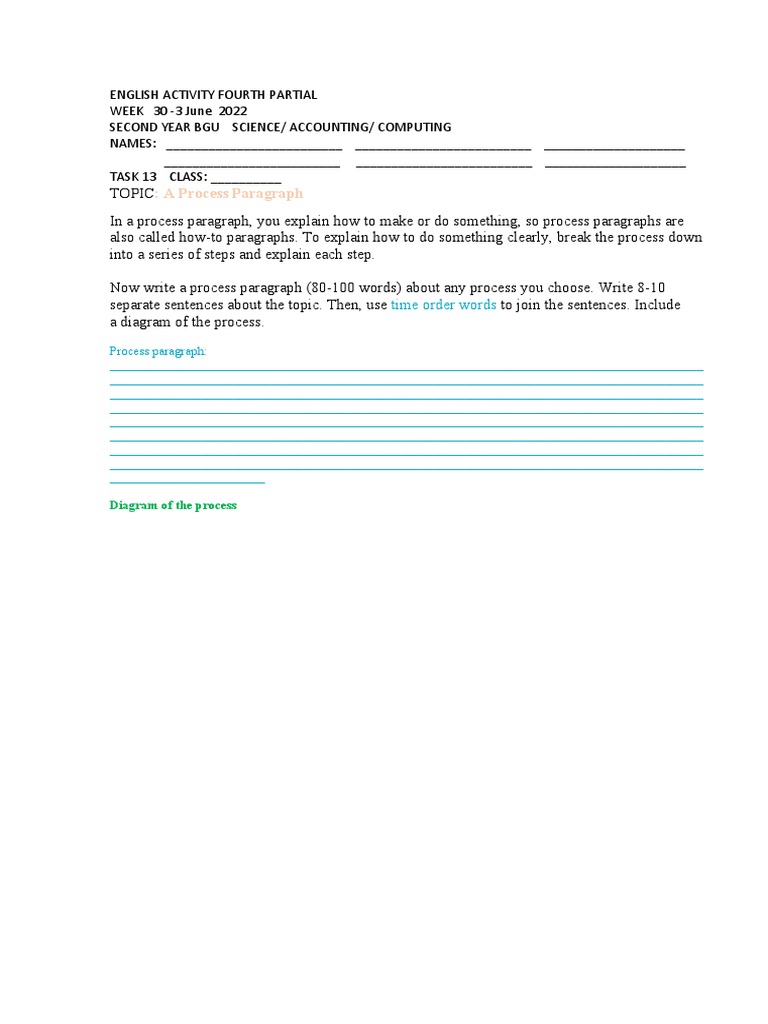 How to Write a Process Paragraph | PDF | Career & Growth