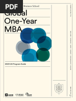 Mba Program Booklet 2023 24 Final