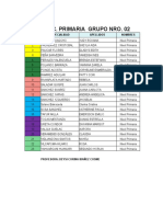 Primaria Lista Grupo Nro 02 Miss Deysi Ibañez