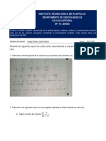 Instituto Tecnológico de Acapulco: Departamento de Ciencias Básicas Cálculo Integral Ep - T4: Series