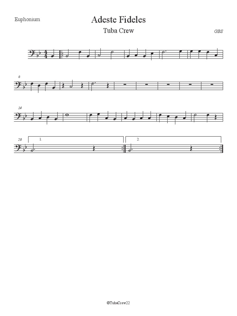 Beginner Tuba Christmas ChartsEuphonium PDF Tuba Brass Instruments