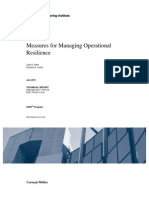 Measures For Managing Operational Resilience
