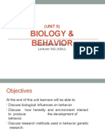 Biology & Behavior: (Unit Ii)