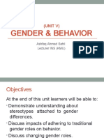 Gender & Behavior: (Unit V)