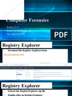 Week 9 - Computer Forensics - Registery Editor Autopsy