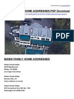 Biden Family Home Addresses - PDF Download