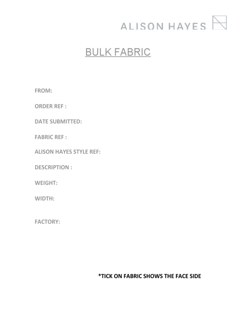 Bulk Fabric PDF
