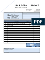 Hourly Roofing Service Invoice