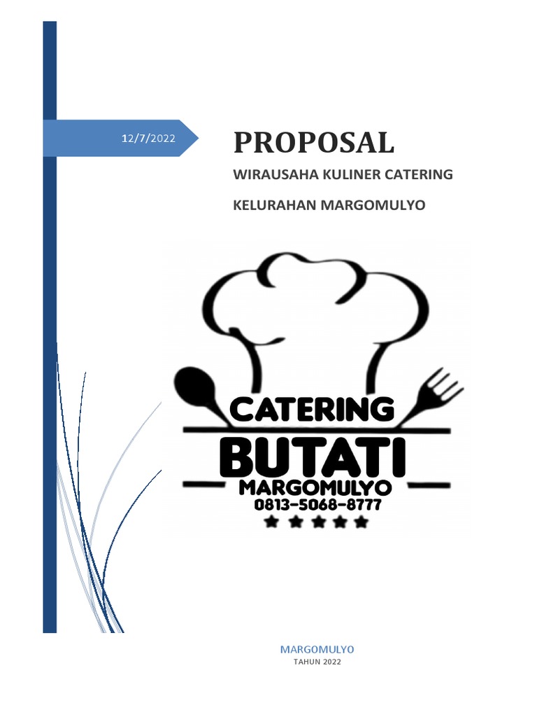 Proposal Usaha Butati Catering Pdf Memasak Makanan Anggur