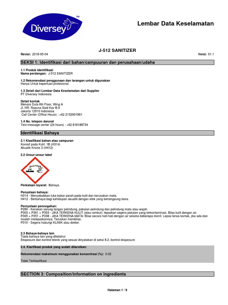 J-512 SANITIZER J-FILL 2.5L