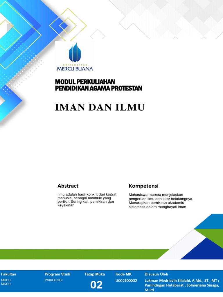 Iman dan Ilmu dalam Pendidikan Kristen | PDF