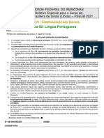 PSELIB2021 - Prova de Língua Portuguesa