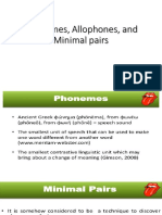 1.3 Phonemes, Allophones and Minimal Pairs (Lesson 3)
