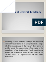 4.1 Measures of Central Tendency