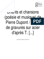 Chants Et Chansons de Pierre Dupont 1859