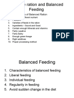 Balance Ration and Balanced Feeding