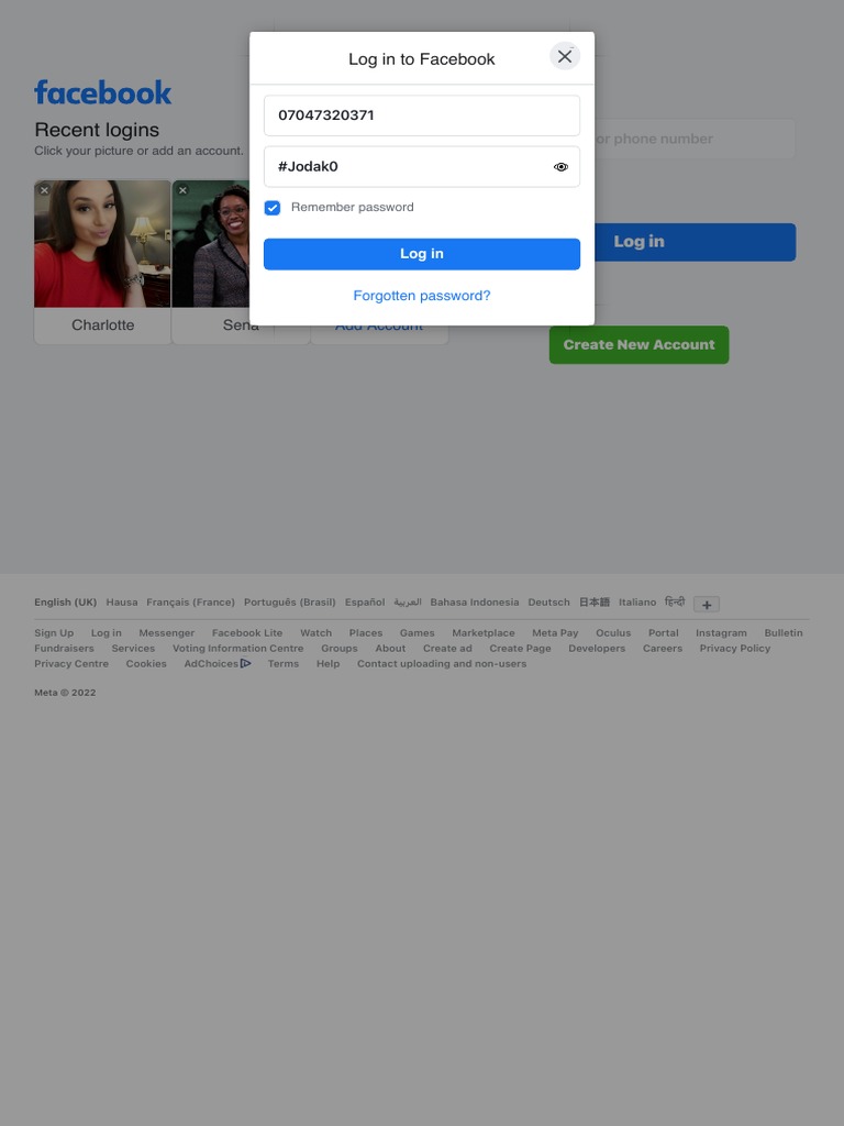 Facebook Log In Or Sign Up Pdf