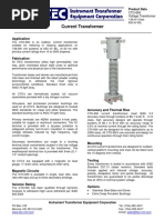 CT101 Current Transformers Catalog | PDF | Electronics | Equipment