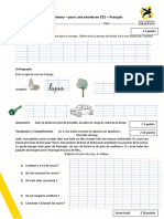 Test de Niveau Francais entreeCE1 Test