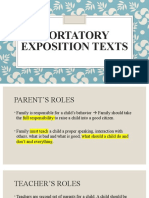 Hortatory Exposition Texts