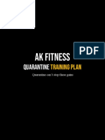 Quarantine Training Plan