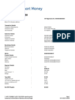 Tax Invoice for International Money Transfer from Bahrain to Pakistan