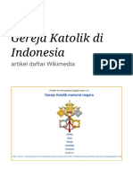 Gereja Katolik Di Indonesia - Wikipedia Bahasa Indonesia, Ensiklopedia Bebas