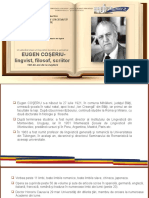 Eugen Coşeriu-Lingvist, Filosof, Scriitor: Tradiţie Şi Noi Paradigme de Cercetare În Biblioteconomie