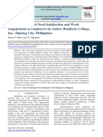 Basic Psychological Need Satisfaction and Work Engagement of Employees in Andres Bonifacio College, Inc., Dipolog City, Philippines