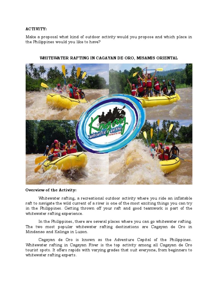 Whitewater Rafting in Cagayan de Oro | PDF | Transport
