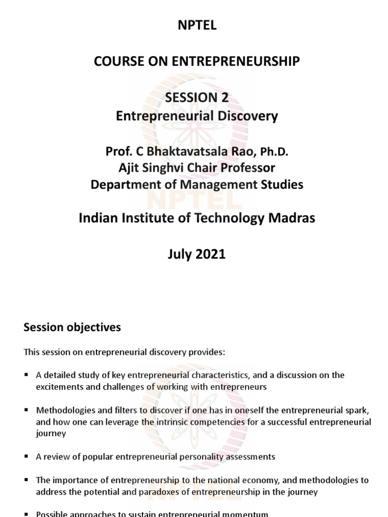 Session 2 | PDF | Entrepreneurship | Startup Company