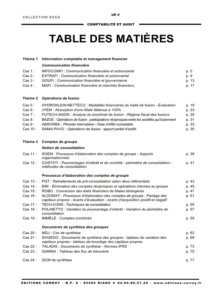 DSCG UE 4 : Comptabilité et Audit | PDF | Les sociétés | Business