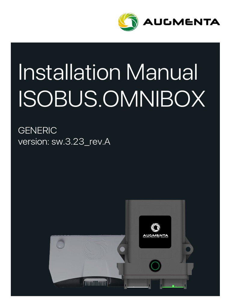 Installation.manual Isobus.omnibox.generic Sw.3.23 Rev.α | PDF | Tablet ...