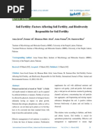 Soil Fertility Factors Affecting Soil Fe