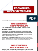 Worlds Economy Vs Kingdom Economy