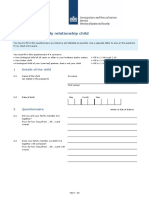 Questionnaire Family Relationship Child: 1 Details of The Child