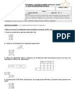 Prueba Adiciones y Sustracciones 4°