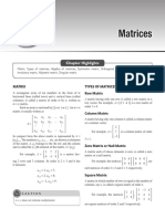 Matrices: Chapter Highlights