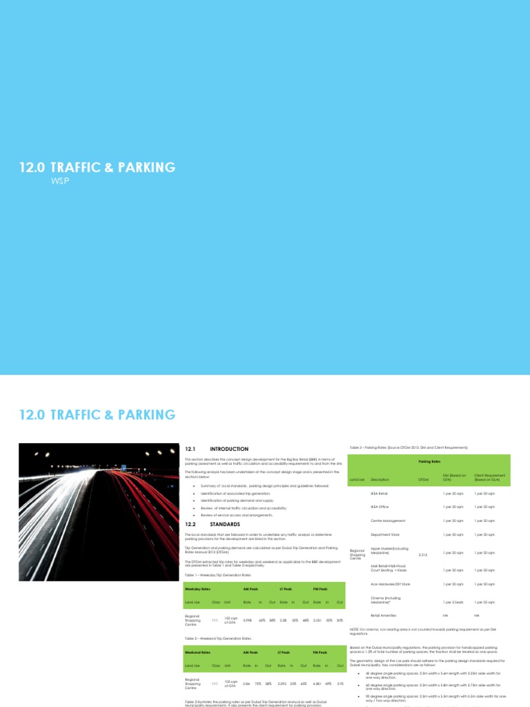 Traffic and Parking Standards in UAE | PDF | Traffic | Road