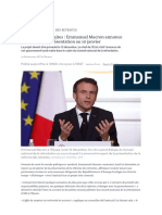 Réforme Des Retraites : Emmanuel Macron Annonce Le Report de Sa Présentation Au 10 Janvier