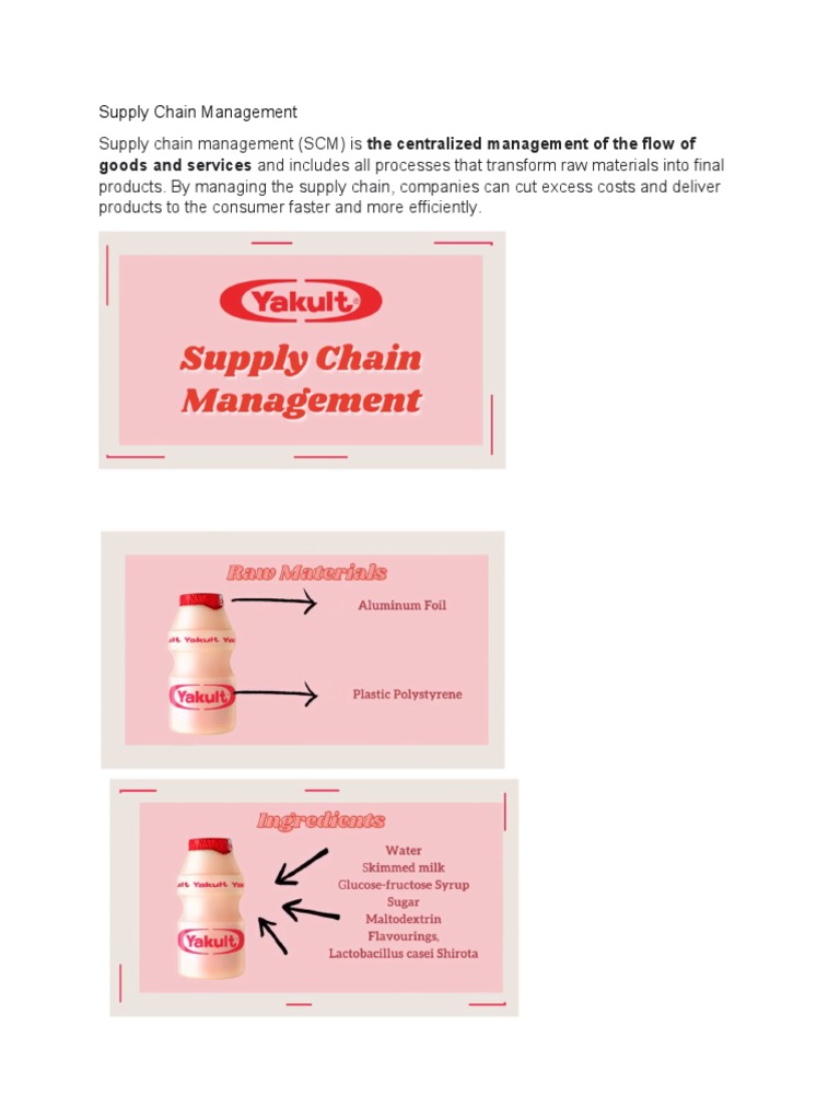 Yakult Supply Chain Management PDF