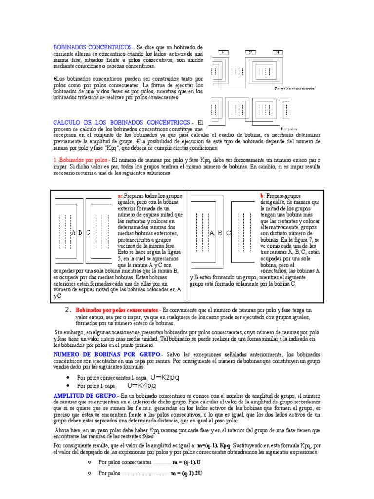 Bobinados Concéntricos PDF | Inductor | alterna