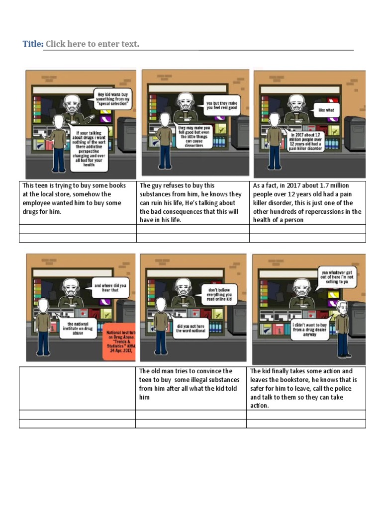 PSA Storyboard Template PDF