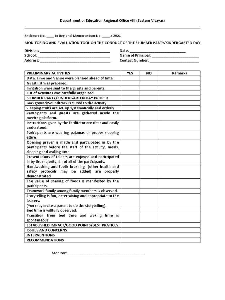 Monitoring and Evaluation Tool PDF