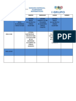 Horarios Semana de Evaluaciones