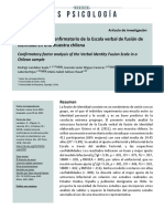 Análisis Factorial Confirmatorio de La Escala Verbal de Fusión de Identidad en Una Muestra Chilena