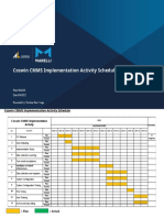 Coswin CMMS Implementation Activity Schedule